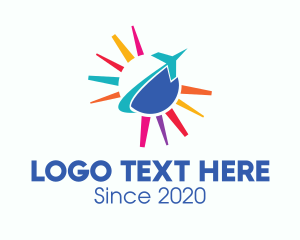 Air Transport - Colorful Global Travel logo design