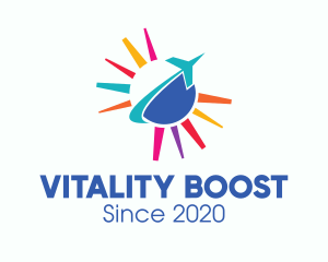 Vitality - Colorful Global Travel logo design