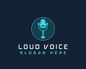 Microphone Radio Podcast logo design