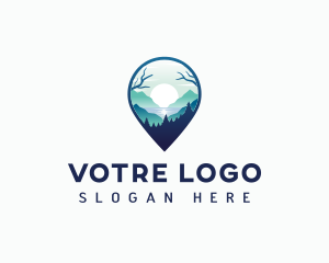 Park - Location Pin Travel logo design