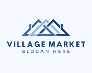 Village - House Village Roofer logo design