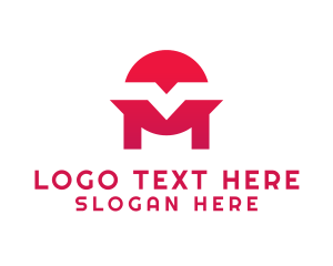 Icon - Oriental Asian Letter M Business logo design