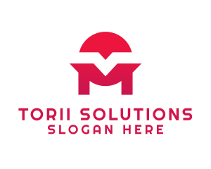 Torii - Oriental Asian Letter M Business logo design