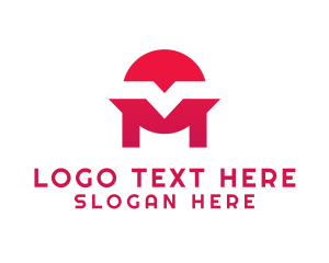 Oriental Asian Letter M Business Logo