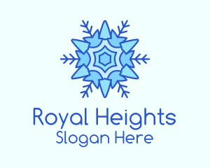 Blue Winter Snowflake  Logo