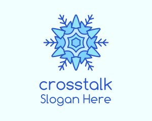Blue Winter Snowflake  Logo