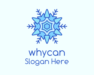 Blue Winter Snowflake  Logo