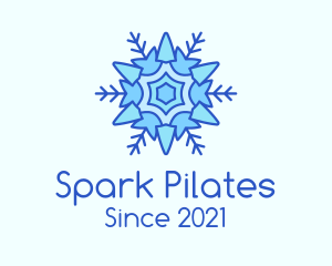 Ice - Blue Winter Snowflake logo design
