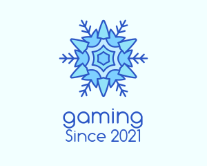 Season - Blue Winter Snowflake logo design