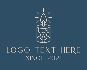 Line Art - Scented Candle Light logo design
