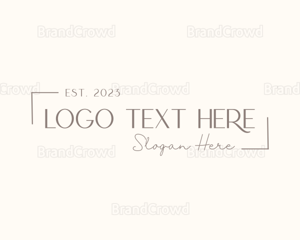 Classic Minimalist Wordmark Logo