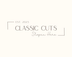 Classic Minimalist Wordmark logo design