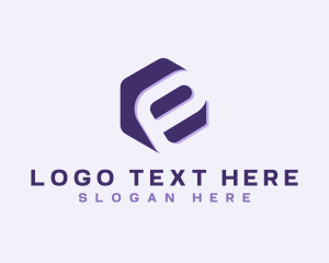 Lettermark - Hexagon Business Letter E logo design