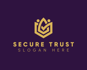 Trust - Modern Crown People logo design