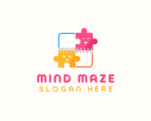 Puzzle - Kindergarten Puzzle Notebook logo design