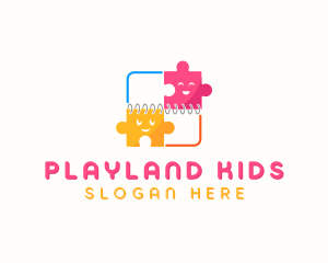 Kindergarten Puzzle Notebook logo design