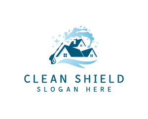 Sanitizing - Power Wash Shine Cleaner logo design