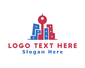 Skyline - Modern Building Construction City logo design