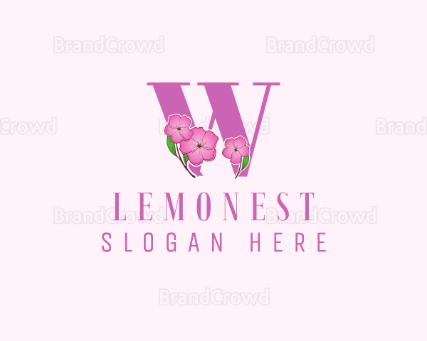 Flower Florist Letter W Logo