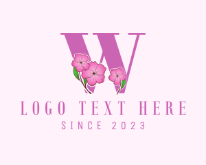 Women - Florist Letter W logo design