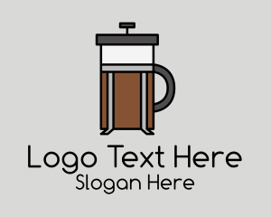 Coffee Drink - Coffee Maker Line Art logo design