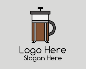 Latte - Coffee Maker Line Art logo design