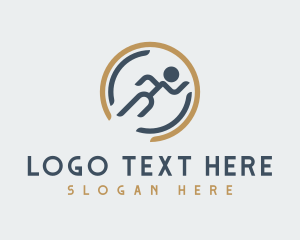 Physiotherapy - Abstract Runner Emblem logo design