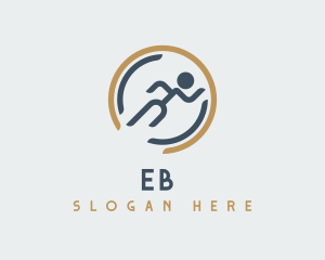 Yoga - Abstract Runner Emblem logo design