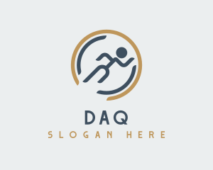Dash - Abstract Runner Emblem logo design