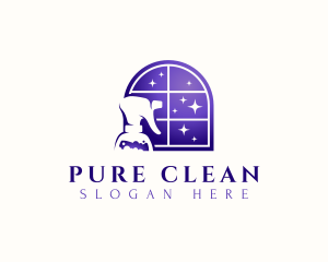 Window Cleaning Sprayer logo design