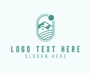 Valley - Nature Mountain Travel logo design