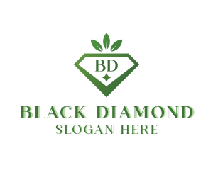 Leaf Diamond Jewelry logo design