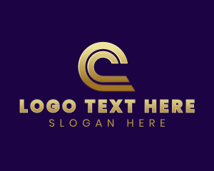 Gold - Business Technology Letter C logo design