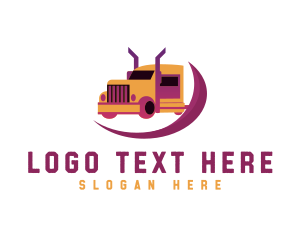 Vehicle - Industrial Freight Truck logo design