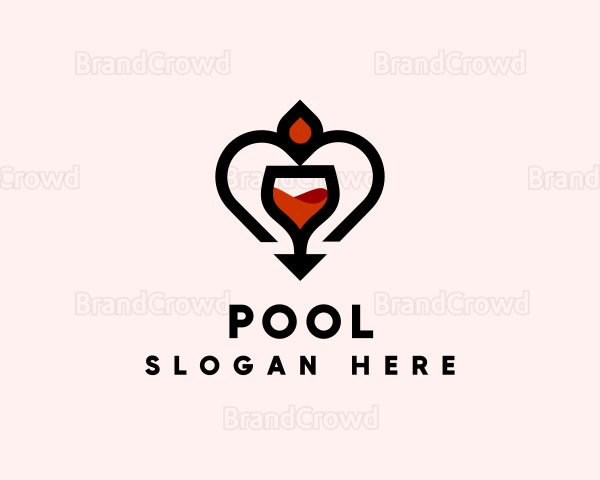 Wine Liquor Heart Logo