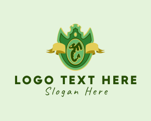 Regal - Winged Serpent Crest RIbbon logo design