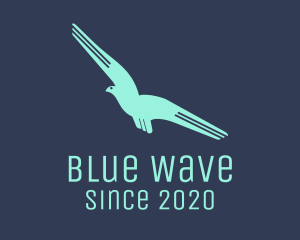 Blue Flying Bird logo design