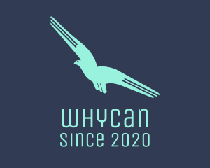 Aircraft - Blue Flying Bird logo design