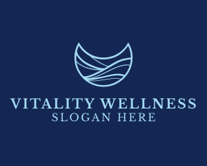 Moon Wellness Wave logo design