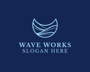 Moon Wellness Wave logo design