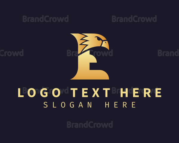 Eagle Head Letter E Logo