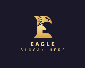Eagle Head Letter E logo design