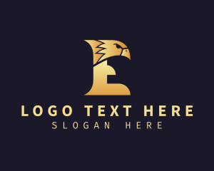 Letter E - Eagle Head Letter E logo design