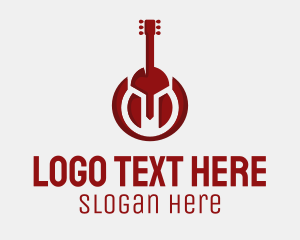 Rock Band - Guitar Warrior Helmet logo design