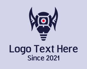 Dark - Winged Light Bulb logo design