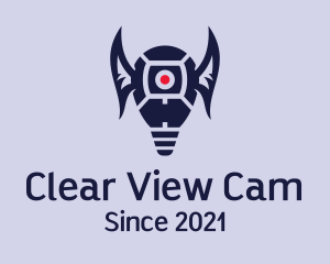 Webcam - Winged Light Bulb logo design