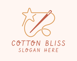 Cotton - Star Thread Needle logo design