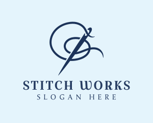 Alterations - Sewing Needle Stitch logo design