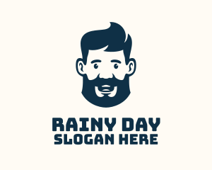 Blue Man Beard Grooming logo design