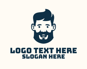 Shaving - Blue Man Beard Grooming logo design